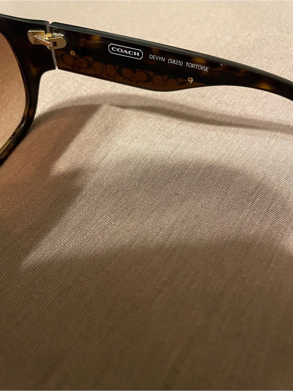 COACH Women's Black Frame Sunglasses with Brown Lenses - Picture 5 of 16